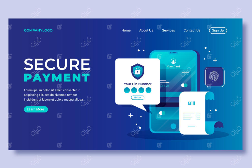 قالب صفحه فرود با پرداخت امن