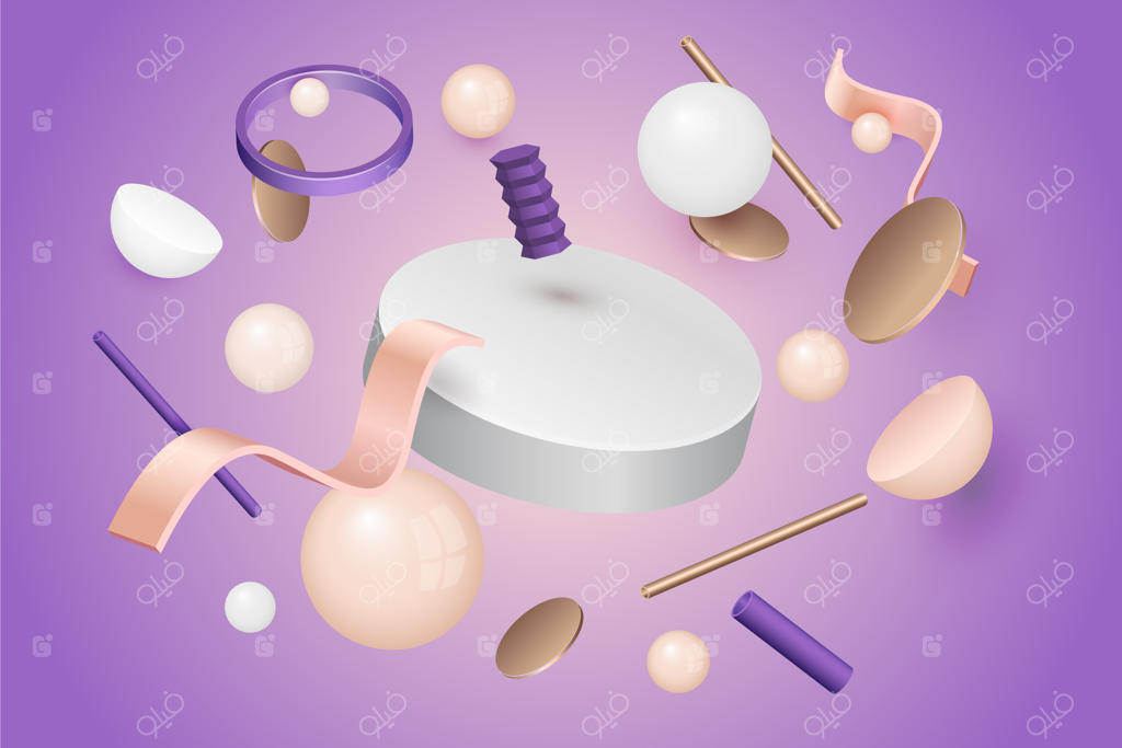 پس‌زمینه هندسی سه‌بعدی گرادیانت