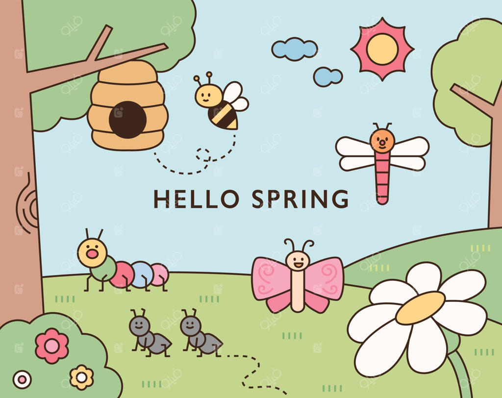 حشرات بامزه در طبیعت میان گل‌ها و درختان زندگی می‌کنند