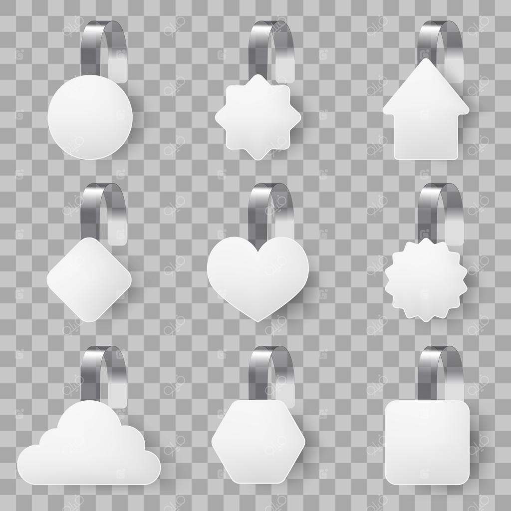 وابلرهای تبلیغاتی: تبلیغاتی برای فروش با وابلرهای سفید و لیبل‌های بازار در اشکال گرد و مربع