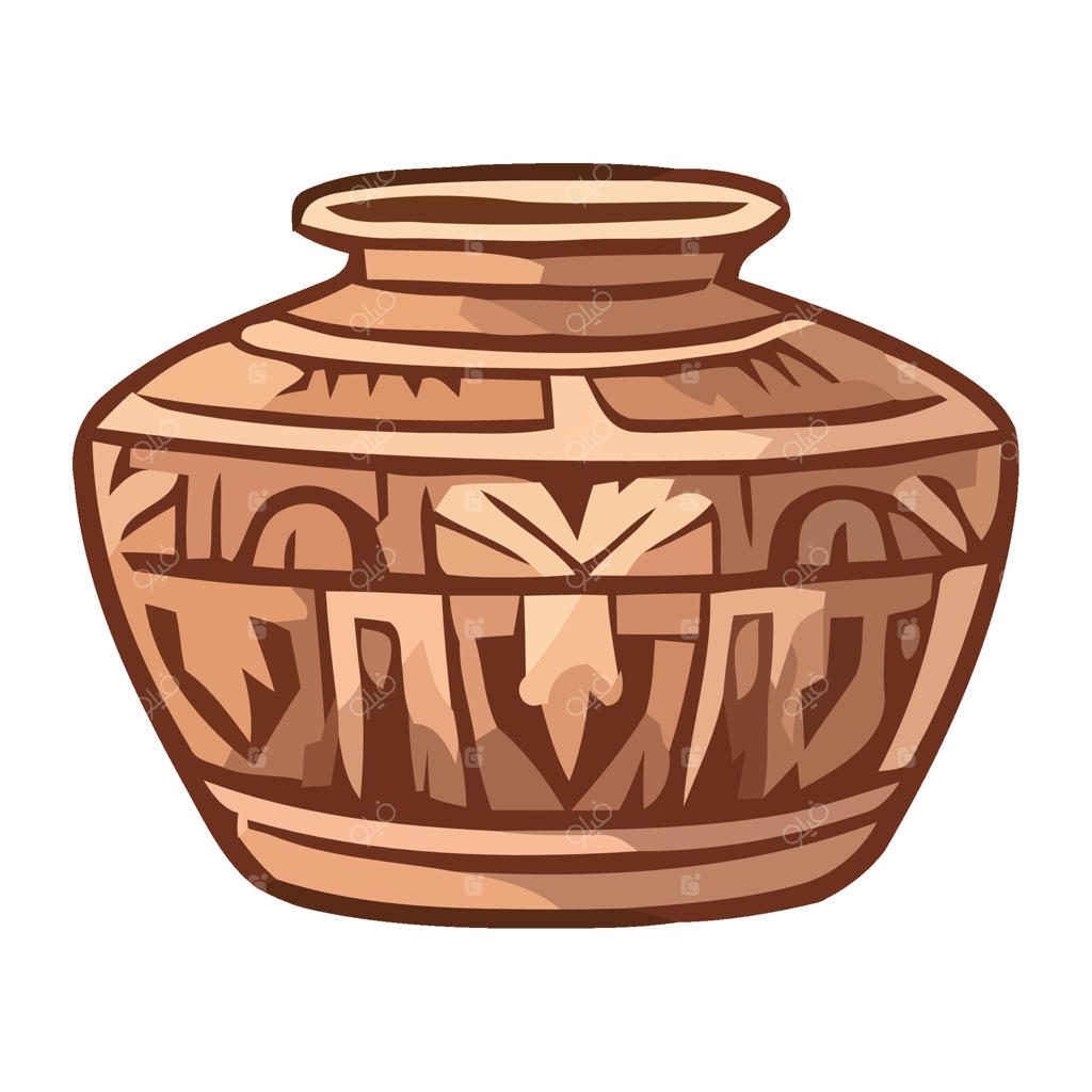 گلدان سفالی دست‌ساز با طراحی پیچیده و تزئینی نفیس