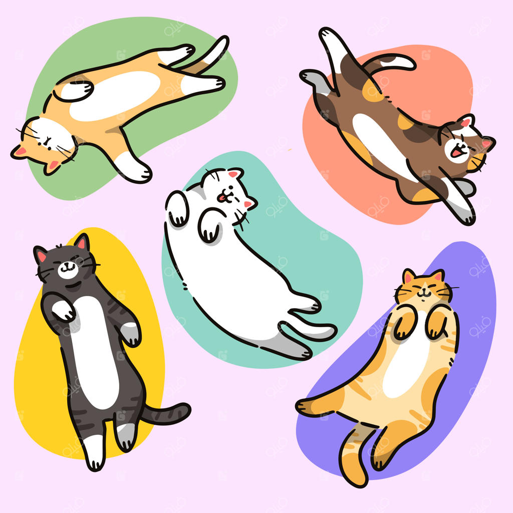 مجموعه‌ای از طرح‌های جذاب و خلاقانه گربه‌ها