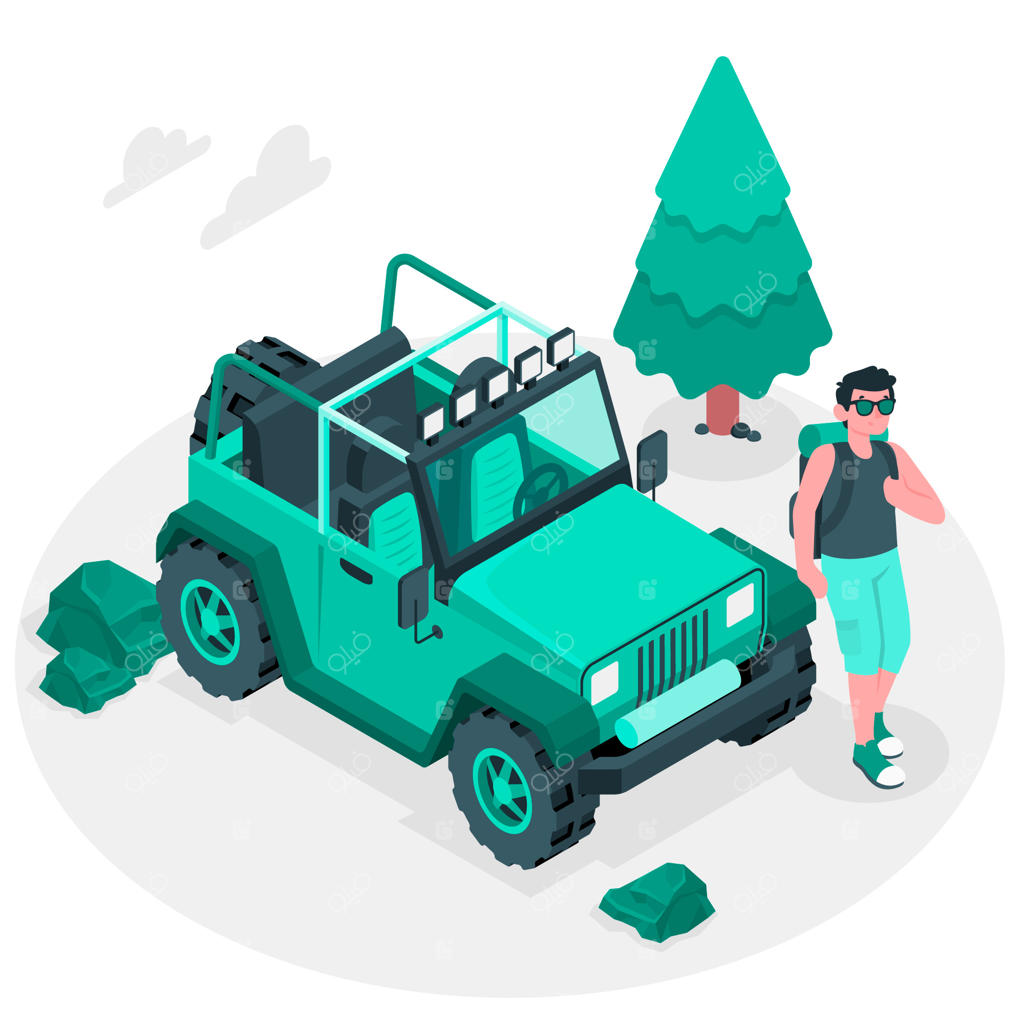 تصویرسازی مفهوم جاده‌های خارج از شهر