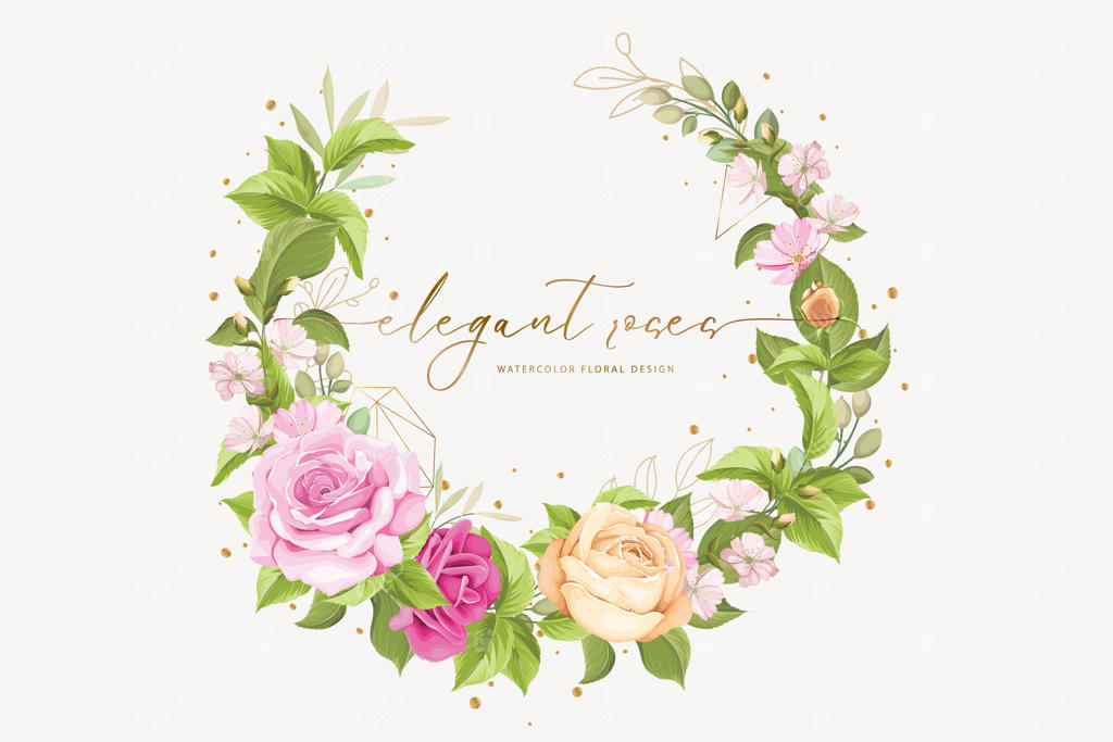 پس‌زمینه تاج گل رز دست‌ساز