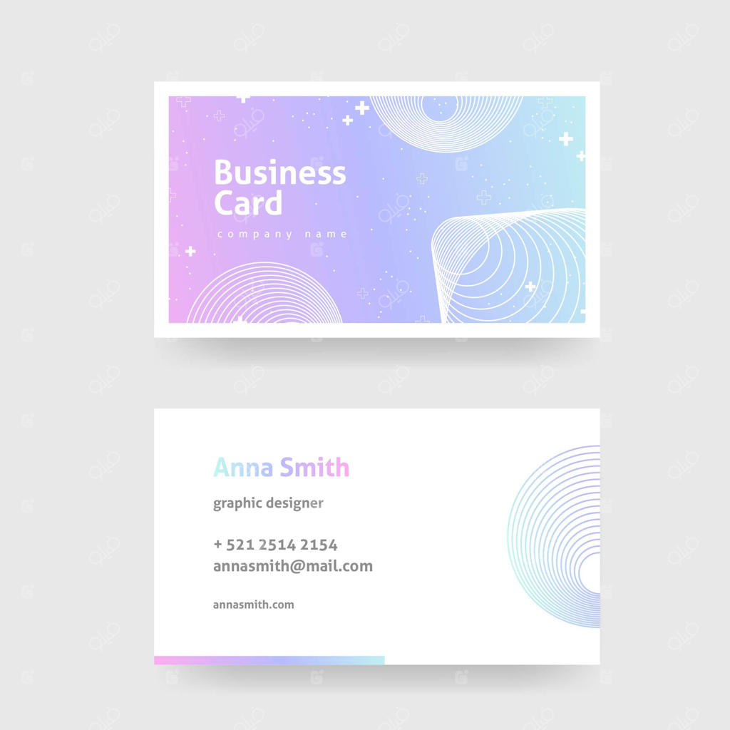 پترن کارت ویزیت با گرادیان رنگ‌های پاستلی