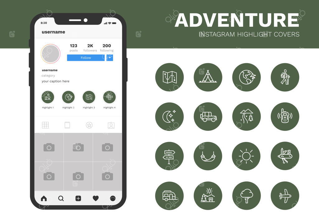 کاور هایلایت اینستاگرام ماجراجویی