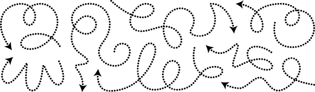 پیکان نقطه‌چین موج‌دار. مجموعه خط‌چین منحنی. برنامه‌ریزی تغییر و اصلاح، نشانگر نقشه. جهات مارپیچ پویا و سه‌بعدی! نمودار موجی در حال تغییر و حرکت.