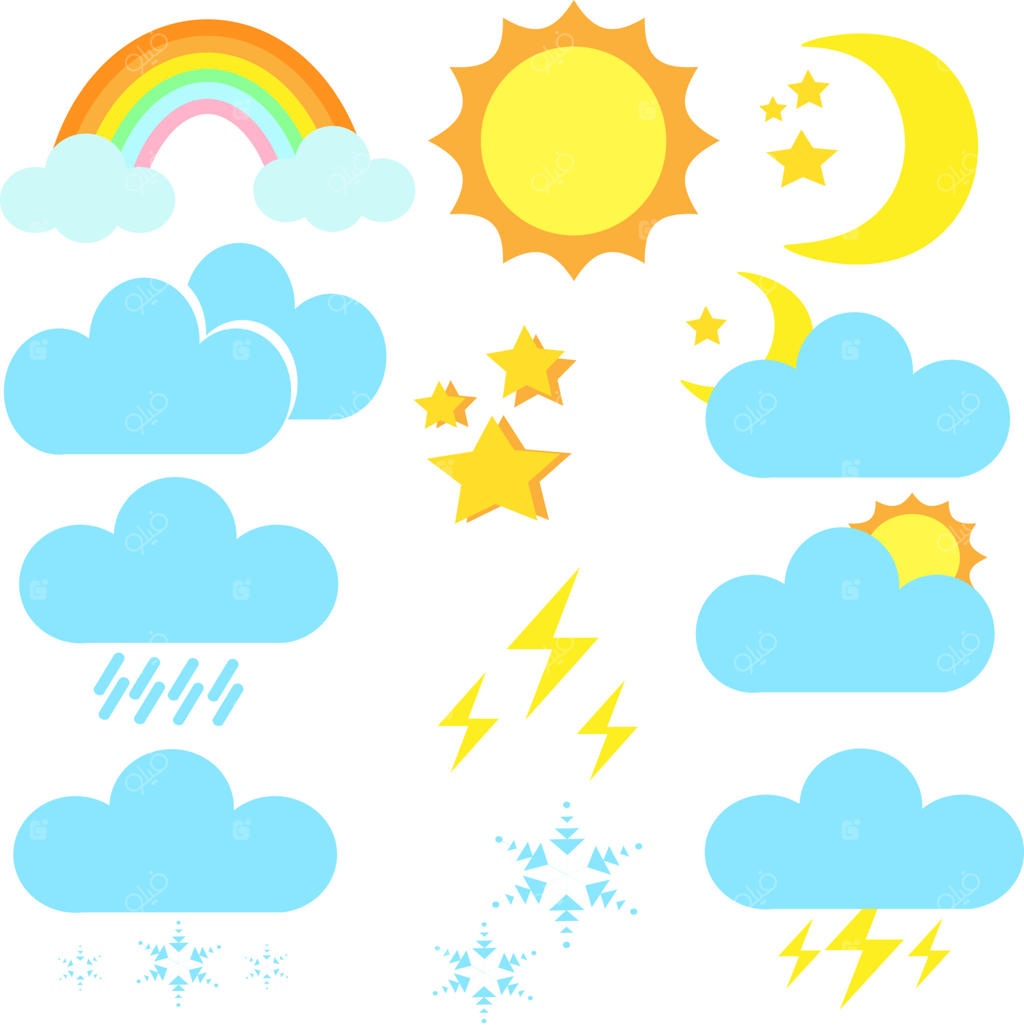 مجموعه نمادهای آب و هوا