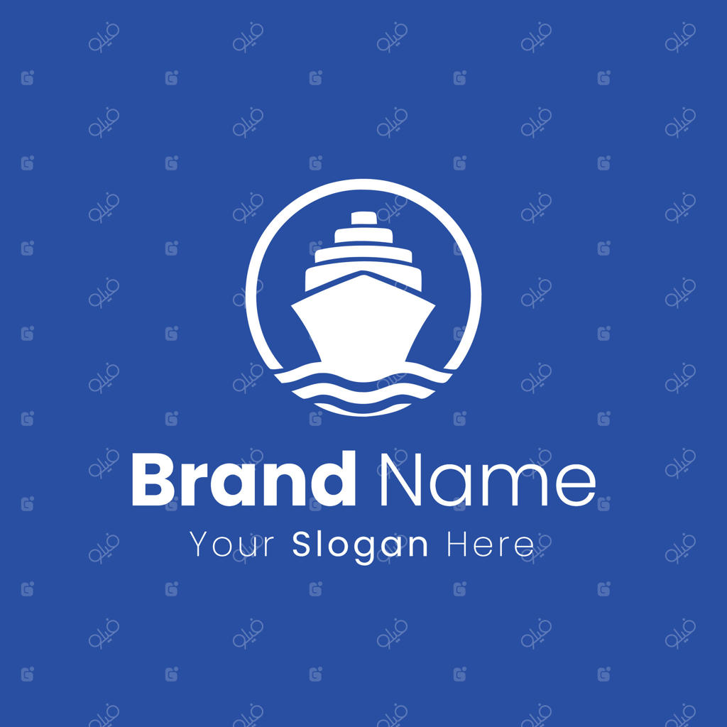 طراحی لوگوی مدرن کشتی کروز برای شرکت خدمات گردشگری و تعطیلات