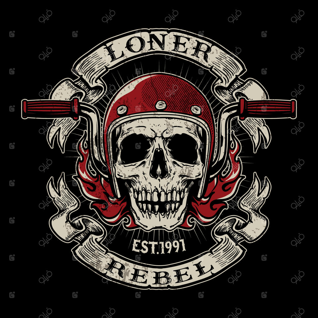 الگوی لوگوی موتورسیکلت کلاسیک