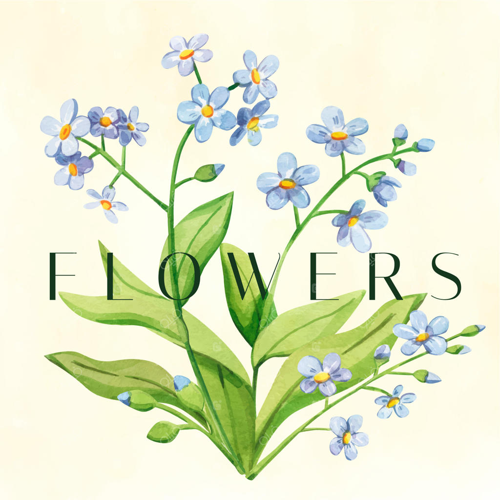 تصویرسازی گل‌های کلاسیک آبرنگی