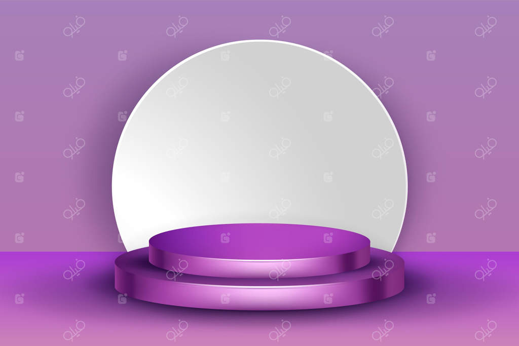 پس‌زمینه صحنه و اشکال سه‌بعدی انتزاعی