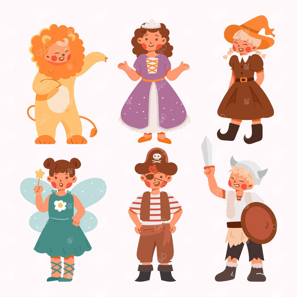 بچه‌ها با لباس‌های بامزه کارناوال