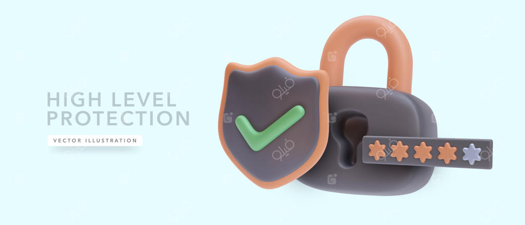 پوستر مفهومی برای محافظت سطح بالا به سبک واقع‌گرایانه وکتور.