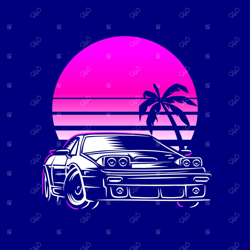 تصویر وکتور حکاکی ماشین کلاسیک