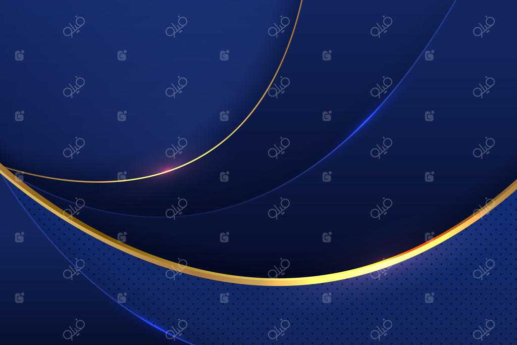 پس‌زمینه آبی و طلایی لوکس