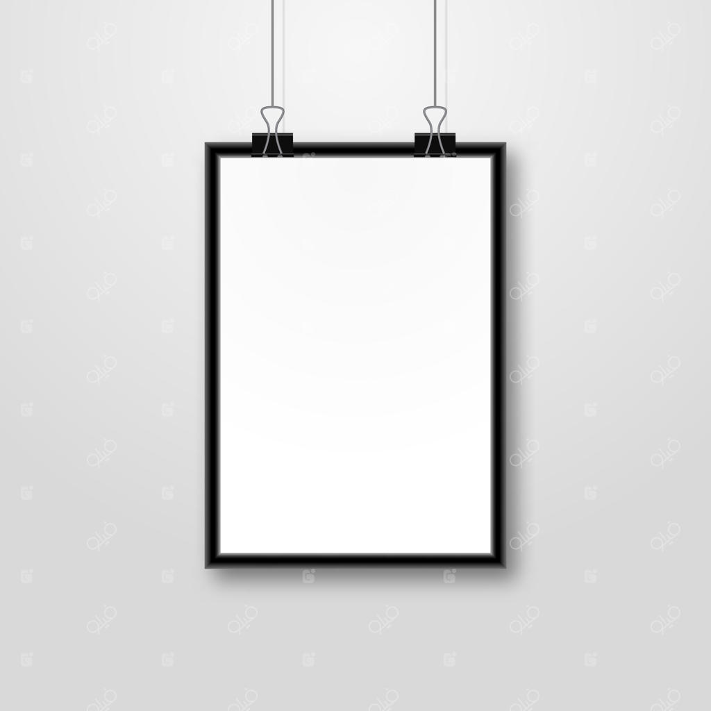 قاب عکس پرتره طراحی شده: پس‌زمینه قاب تصویر بر روی دیوار.