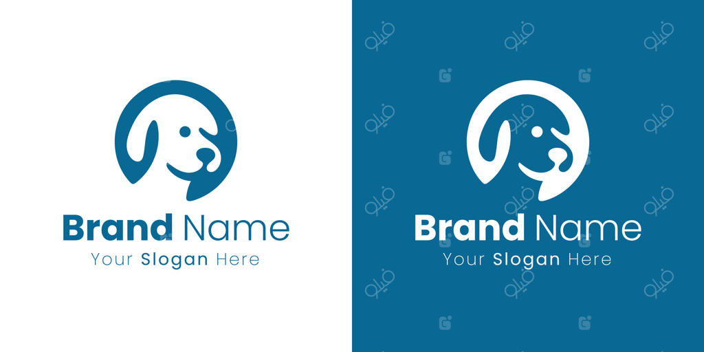 طراحی لوگوی مدرن و بامزه سگ، مناسب برای فروشگاه حیوانات و بیشتر