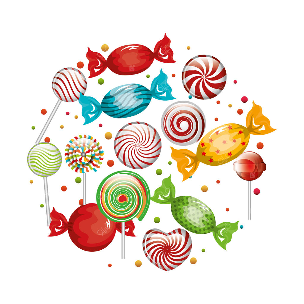 مجموعه طراحی آبنبات و آب‌نبات چوبی