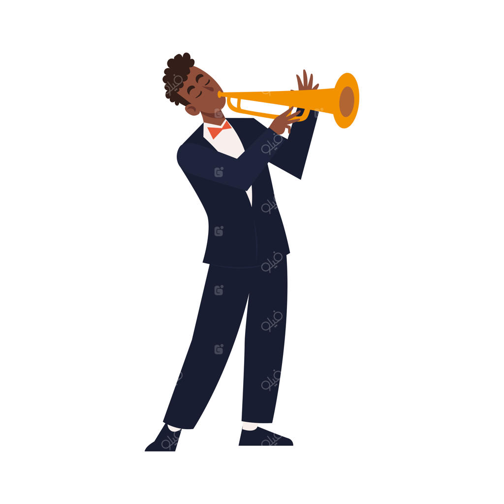 موسیقی‌دان با آیکون ترومپت مجزا