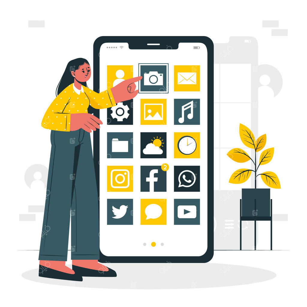 طرح مفهومی اپلیکیشن‌های موبایل