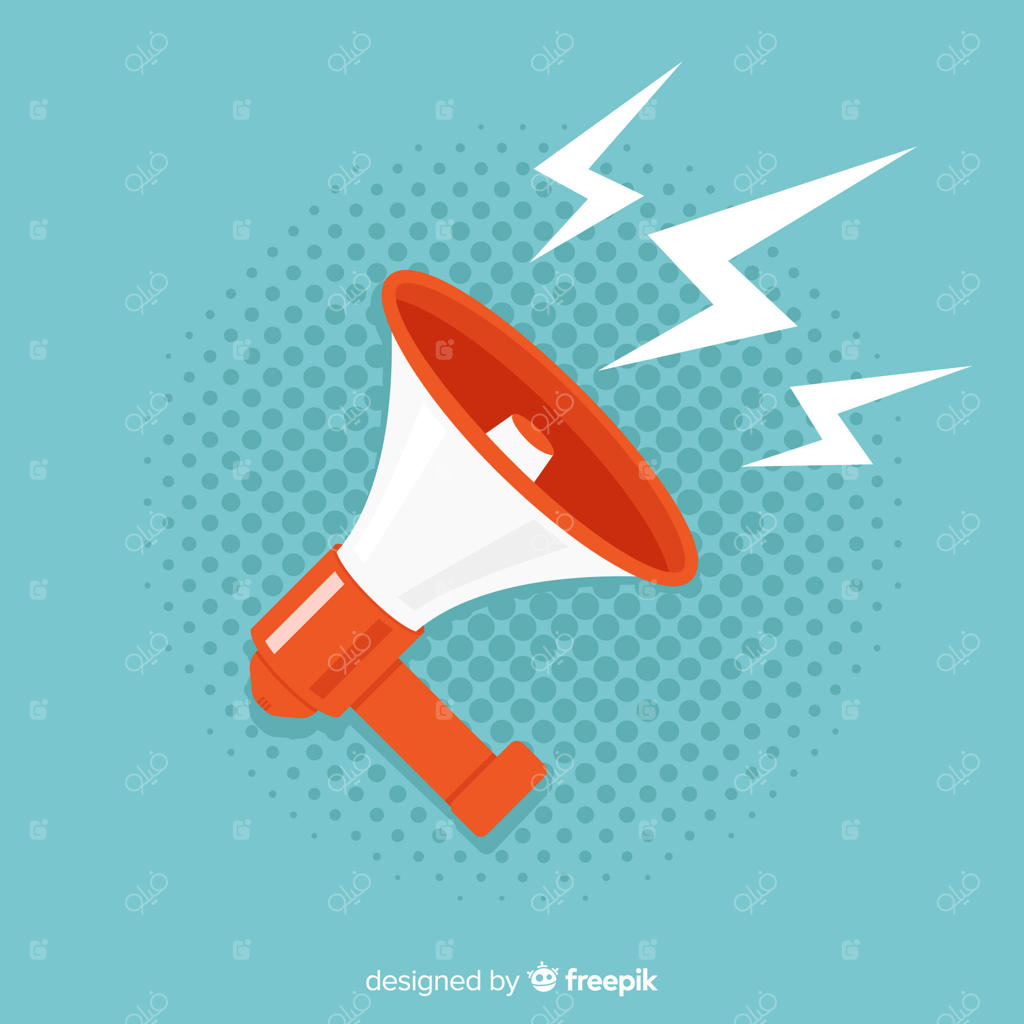 پس‌زمینه ساده با طرح بلندگو