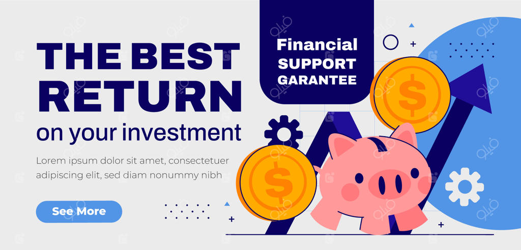 قالب بنر سرمایه‌گذاری دست‌ساز