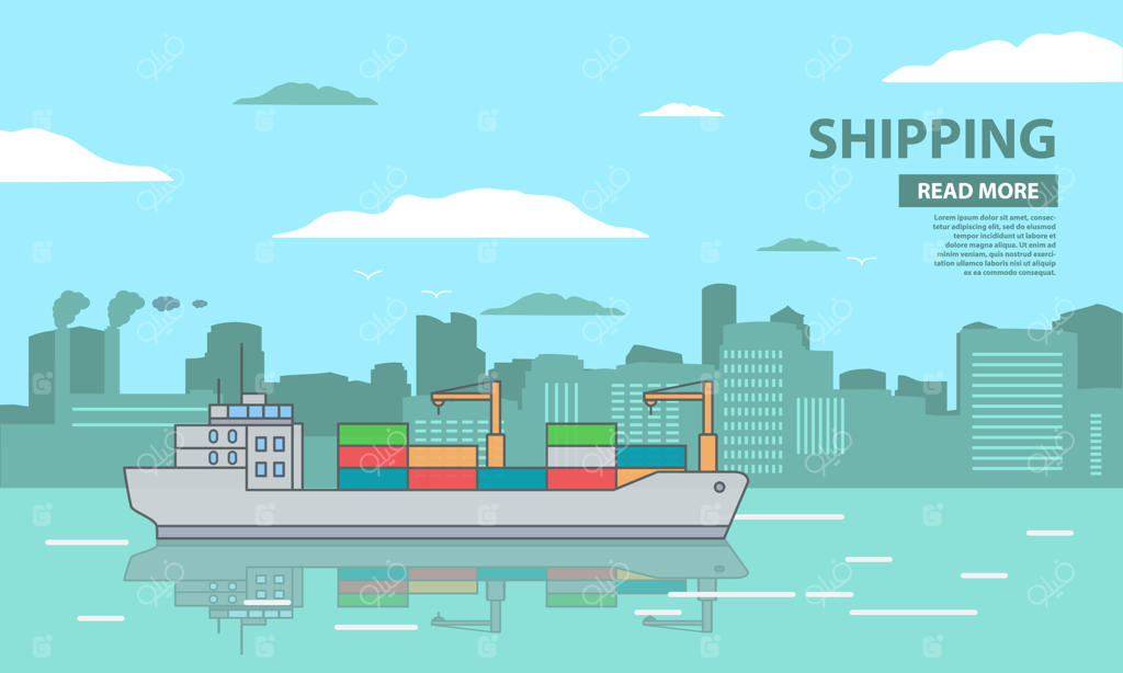 کشتی باربری و جرثقیل کانتینر بر