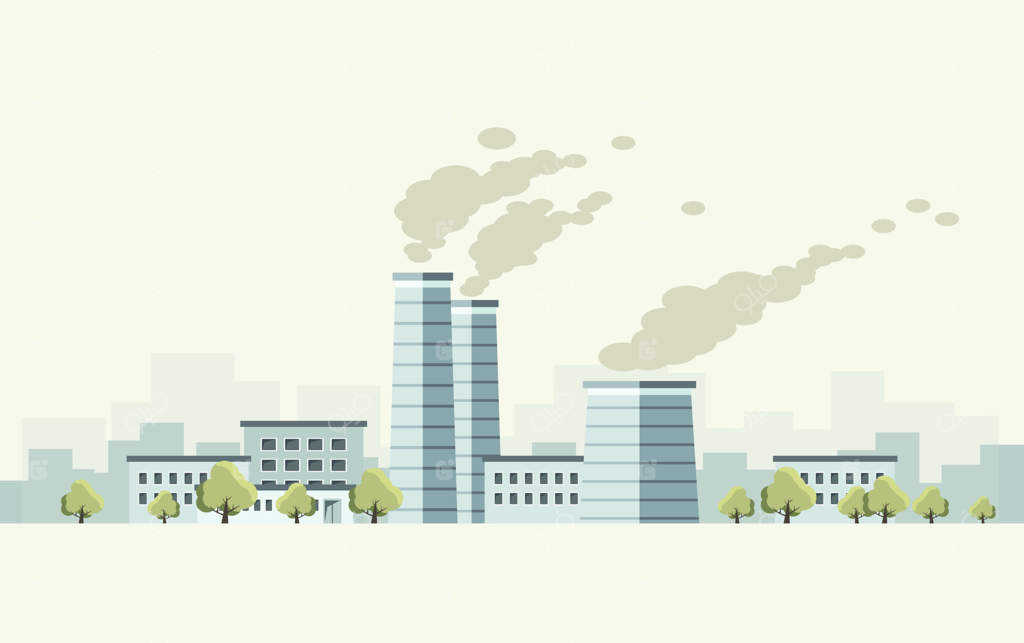 طراحی کارخانه با درختان به سبک تخت