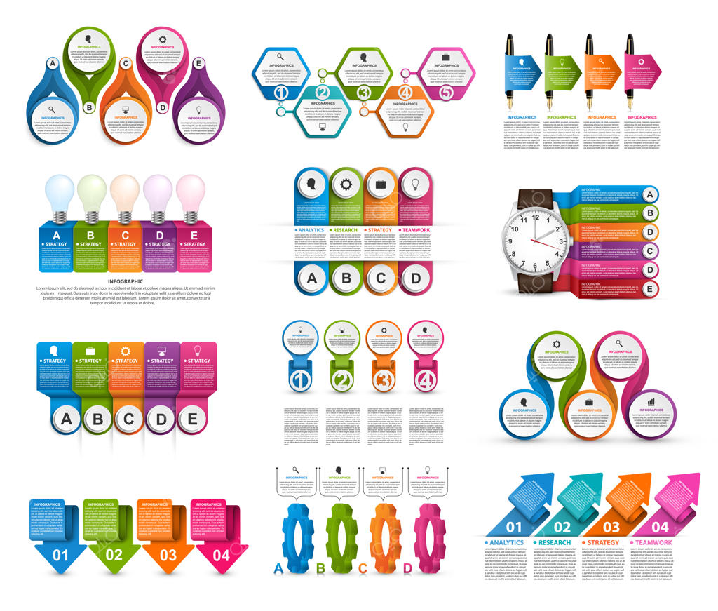 مجموعه اینفوگرافیک‌ها.