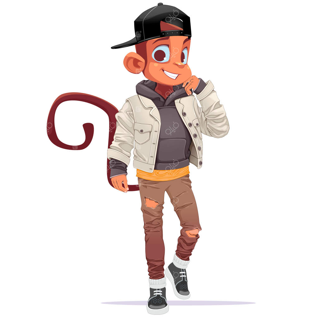 طراحی وکتور میمون