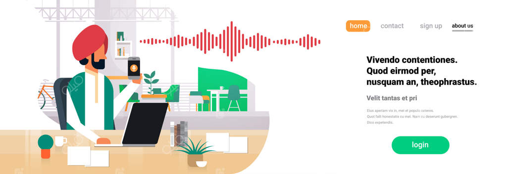 بنر هوشمند تلفن همراه در دست بازرگان هندی