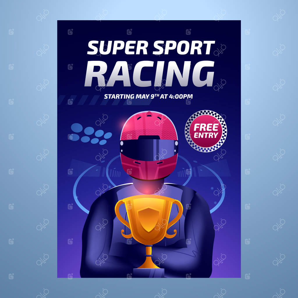 طراحی قالب مسابقه با گرادیانت