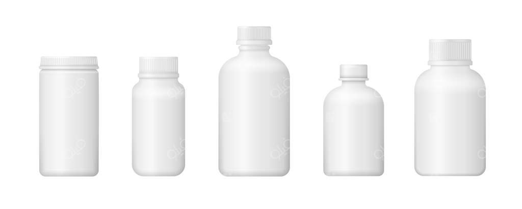 مجموعه‌ای از بطری‌های مختلف برای داروها
