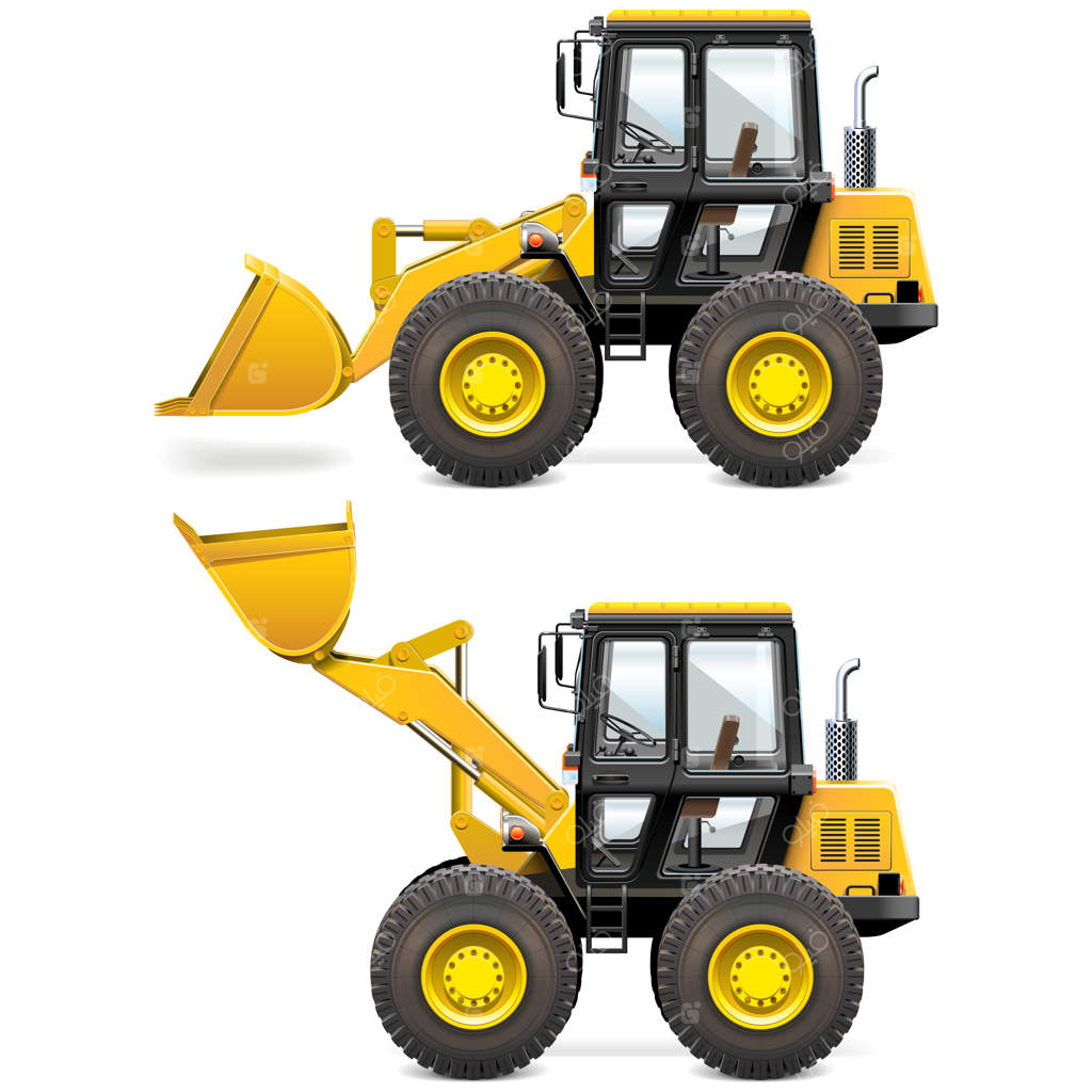 تصویر ماشین ساختمانی زرد