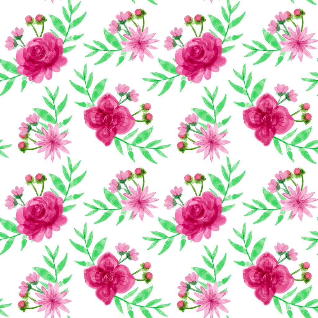 الگوی بدون درز آبرنگ گلدار