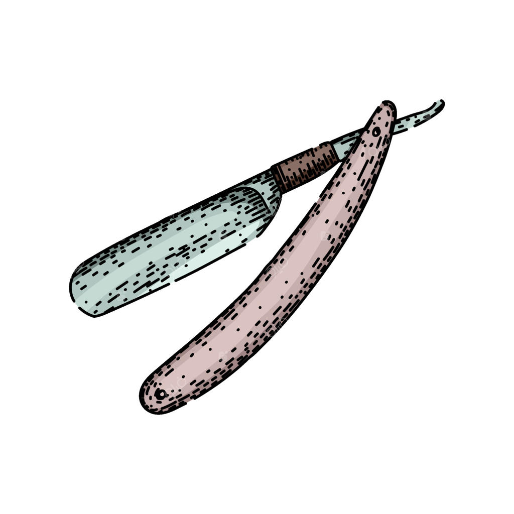 تیغ سلمانی کلاسیک - طرح دستی