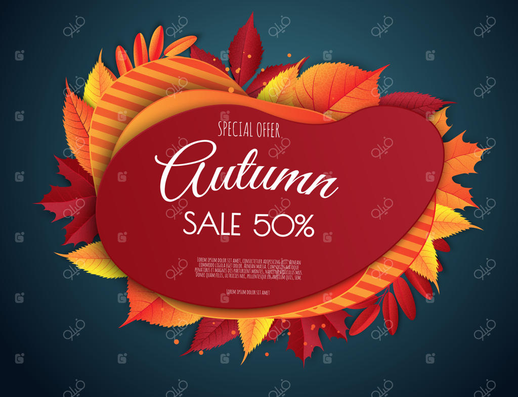 قالب فروش پاییزی: برگ‌های رنگارنگ پاییز