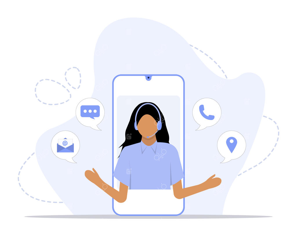 تصویرسازی مفهومی تماس با ما