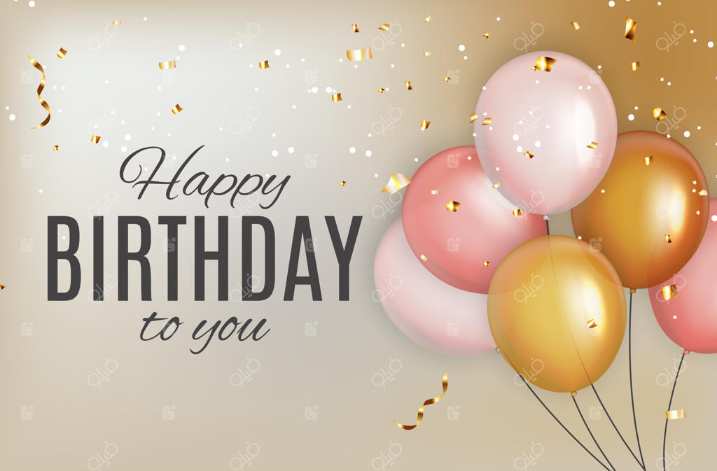 بادکنک‌های تولدت مبارک براق و رنگارنگ