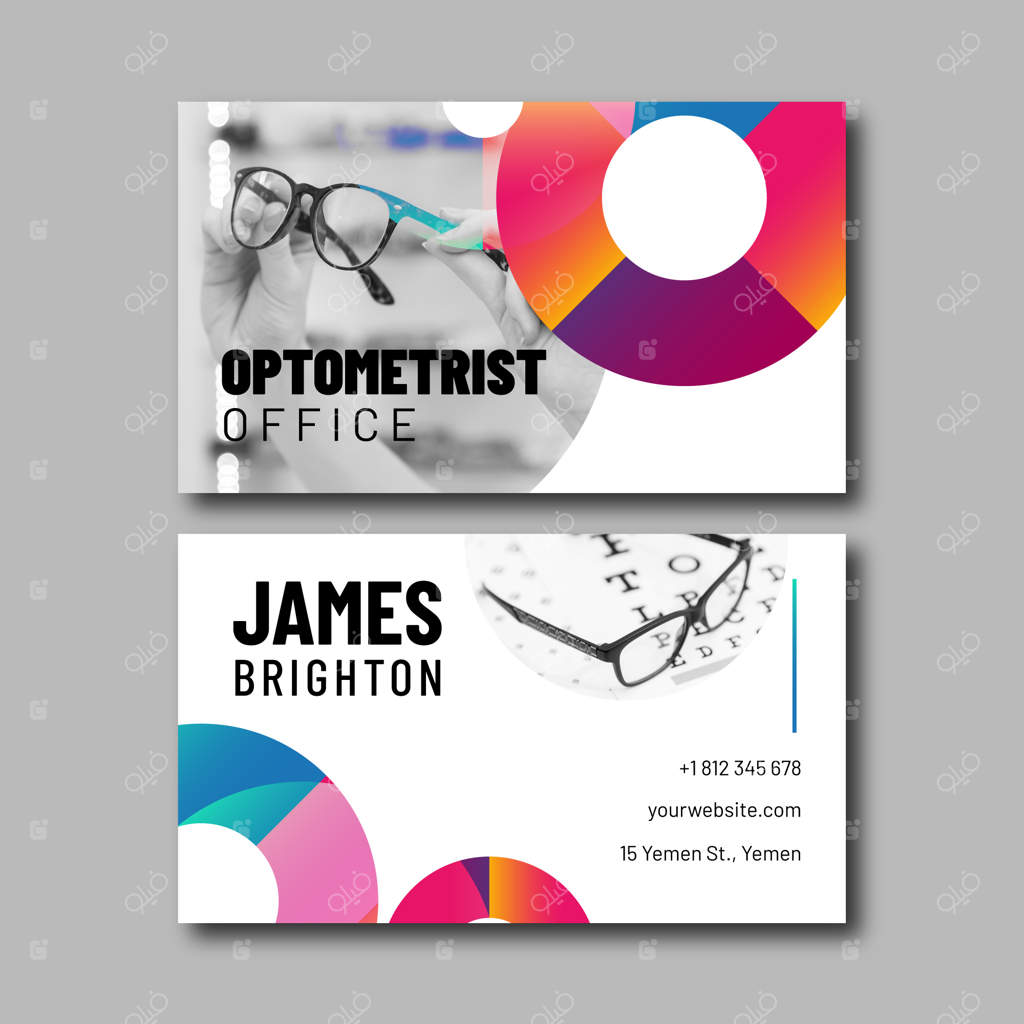 طراحی پترن پزشک بینایی‌سنجی با رنگ‌های گرادیان