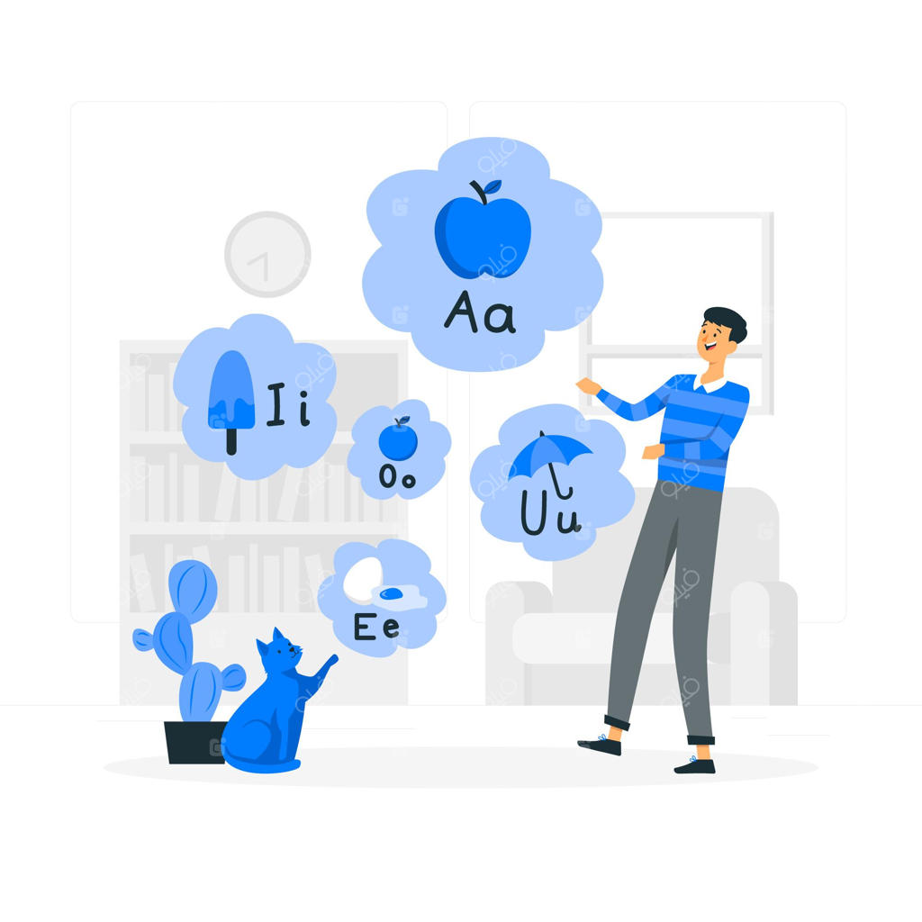 تصویرسازی مفهومی حروف صدادار