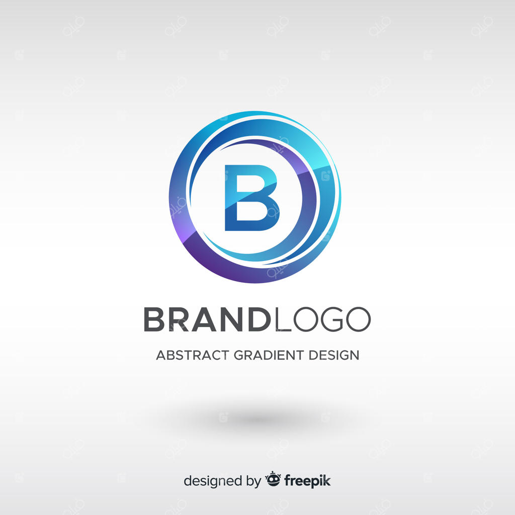قالب لوگوی گرادینت با شکل انتزاعی