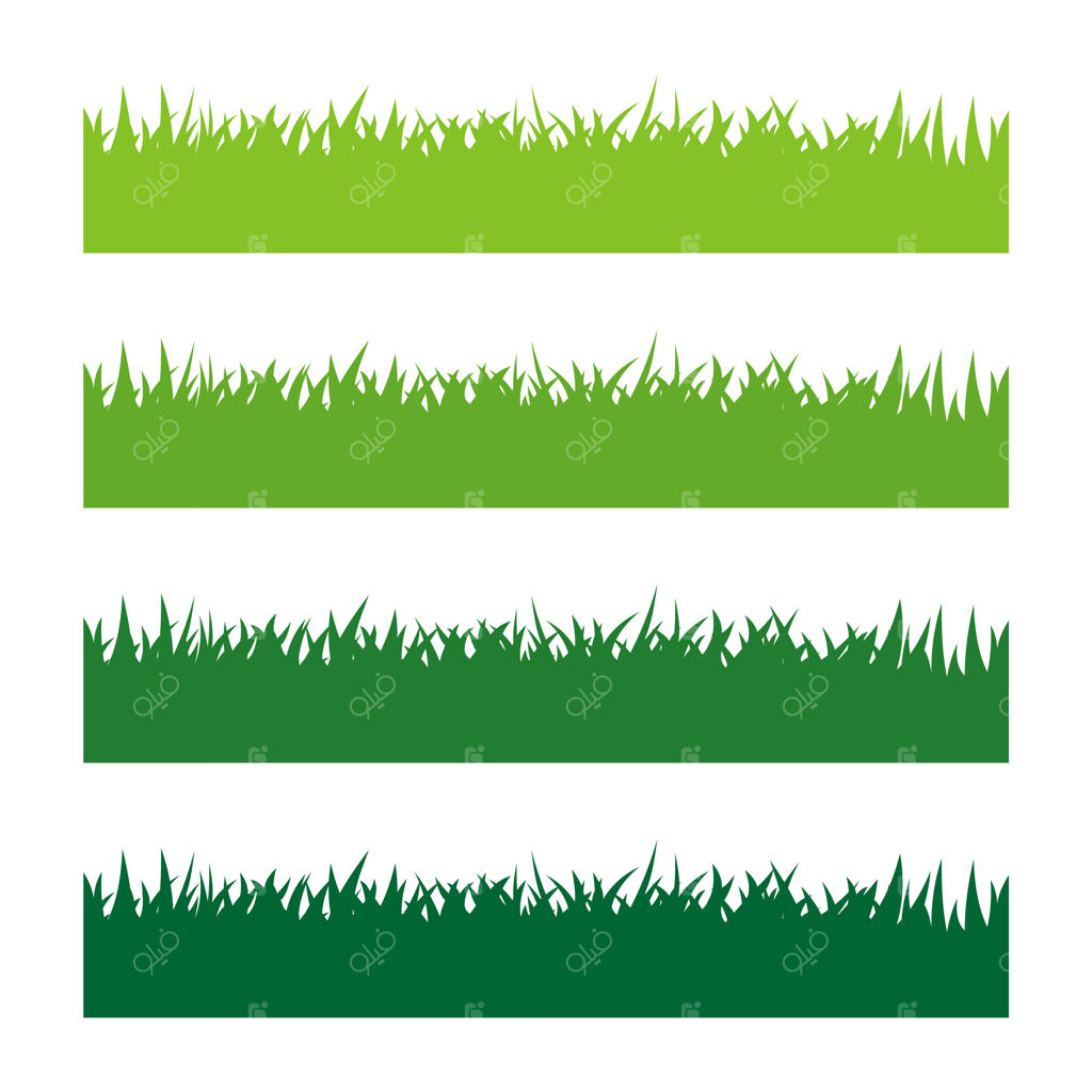 مجموعه طرح وکتور چمن سبز