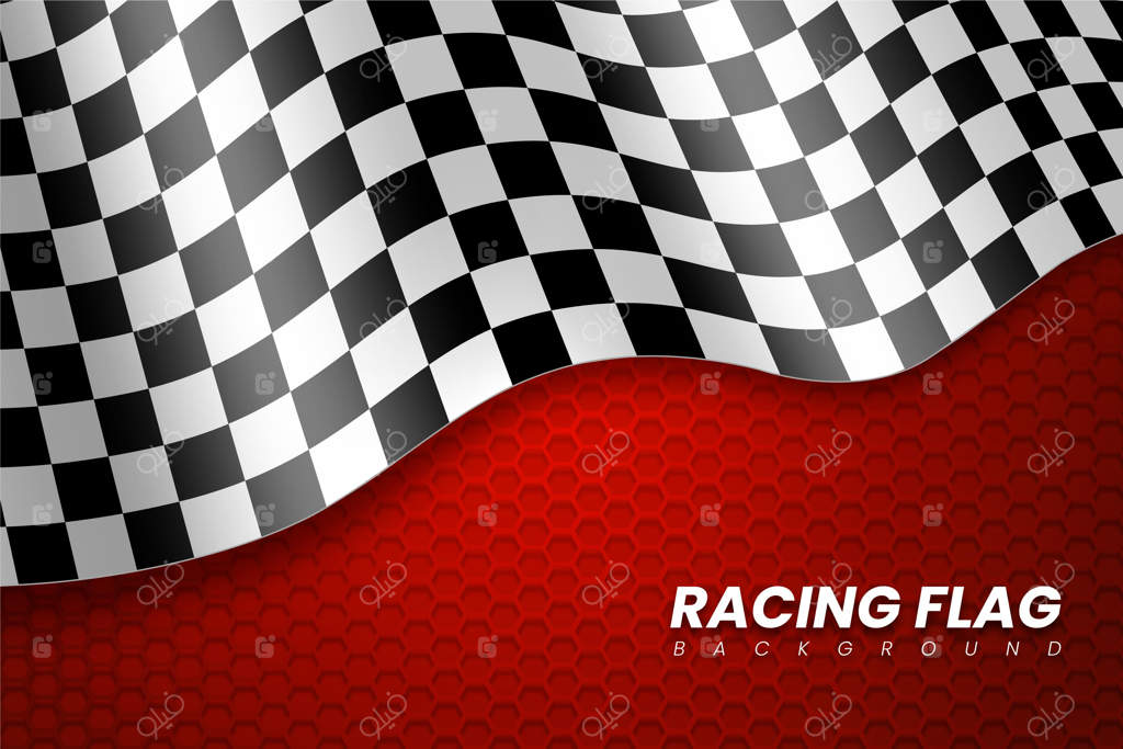 پس‌زمینه پرچم شطرنجی مسابقات واقعی