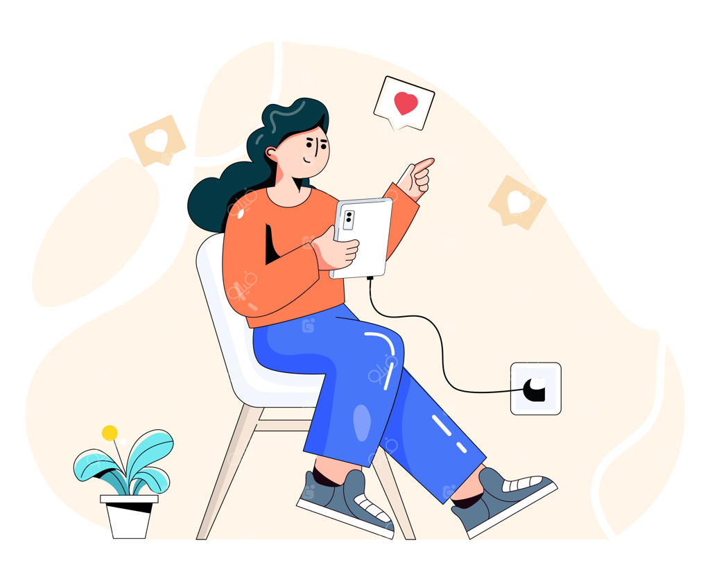 تصویرسازی ساده از پاسخ اجتماعی با قابلیت ویرایش طراحی