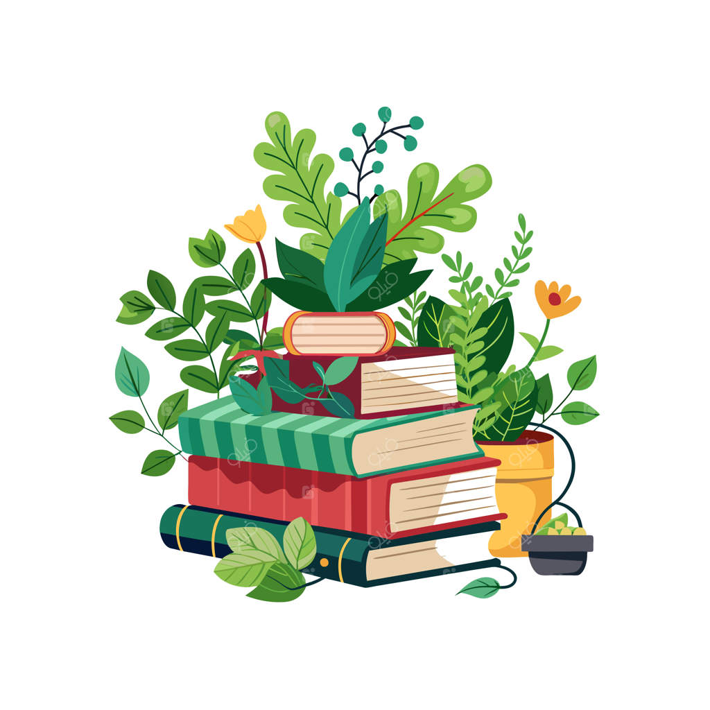 مفهوم تصویرسازی وکتور از چیدمان کتاب‌ها