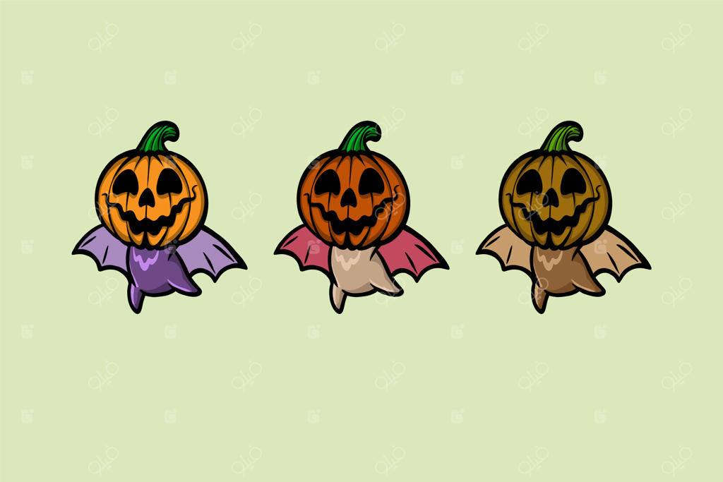 هالووین و کدوتنبل و خفاش