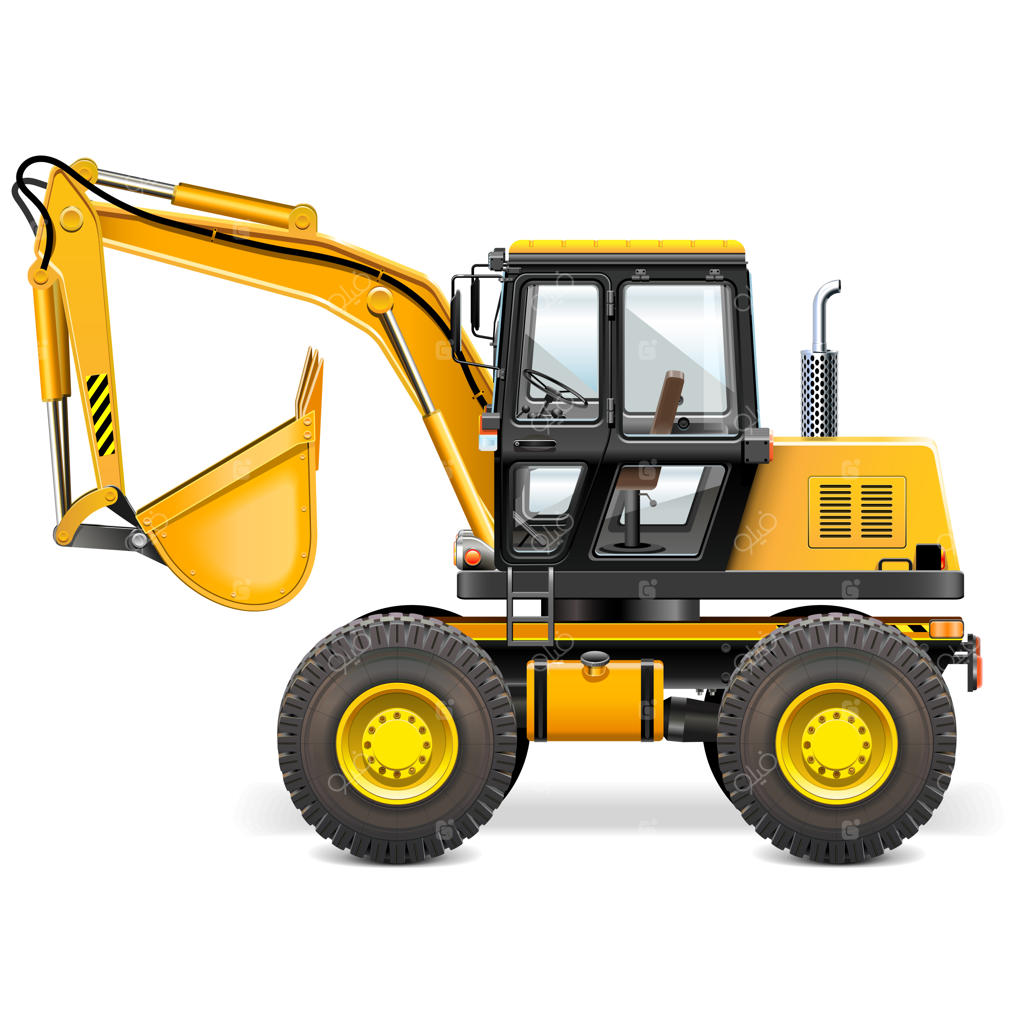تصویر ماشین ساختمانی زرد