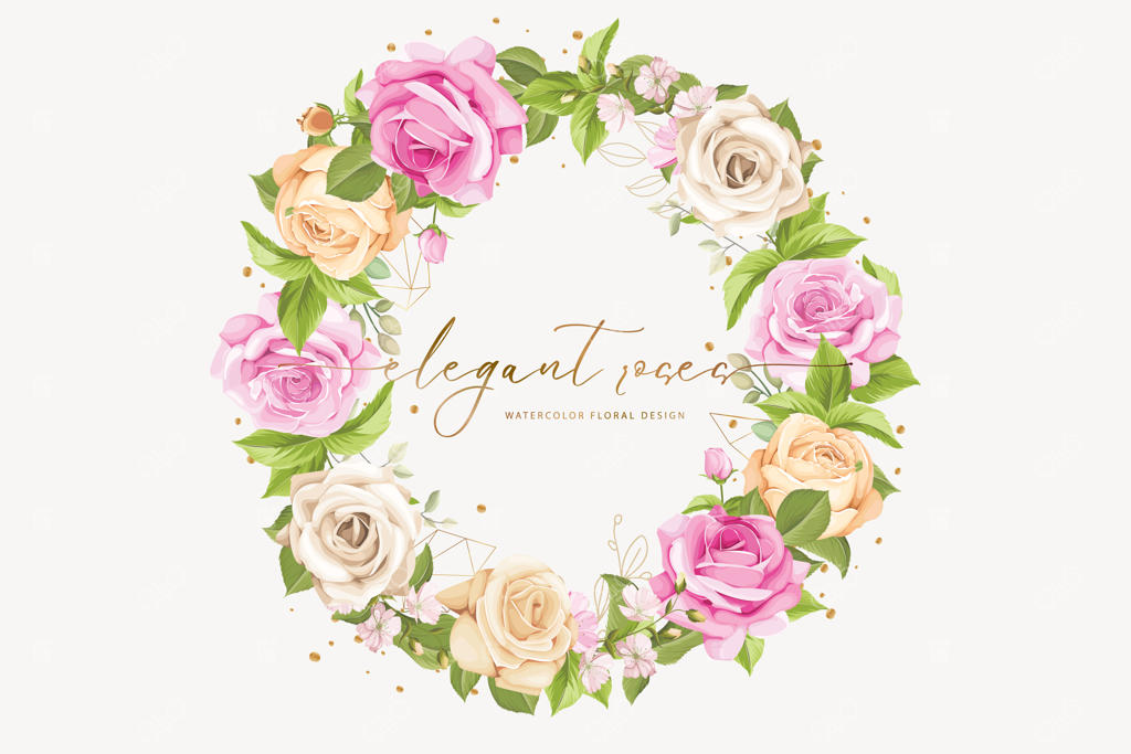 پس‌زمینه تاج گل رز دست‌ساز